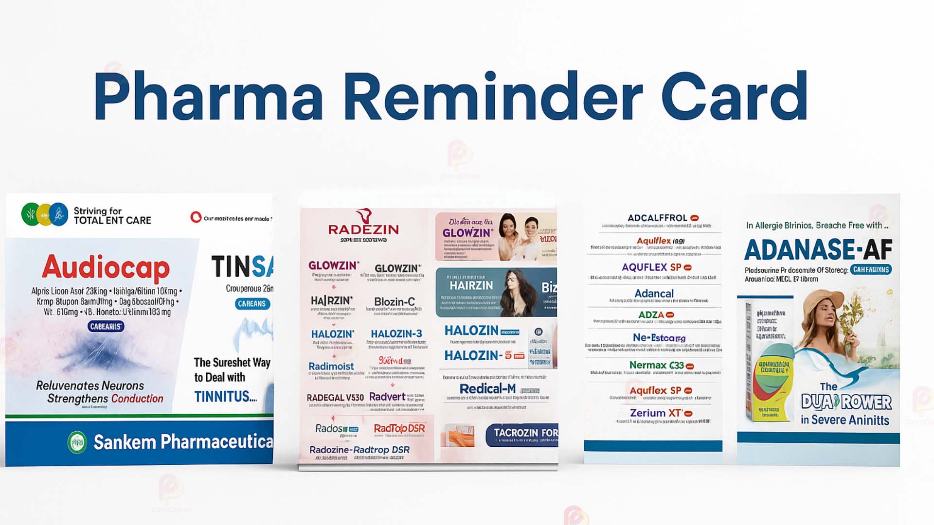 Pharma Reminder Card Design and Printing