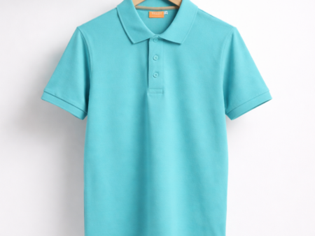 Trost Aqua Blue Polo Collar T shirt
