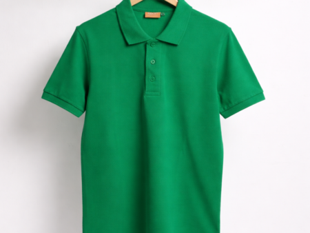 Trost Green Polo Collar T shirt